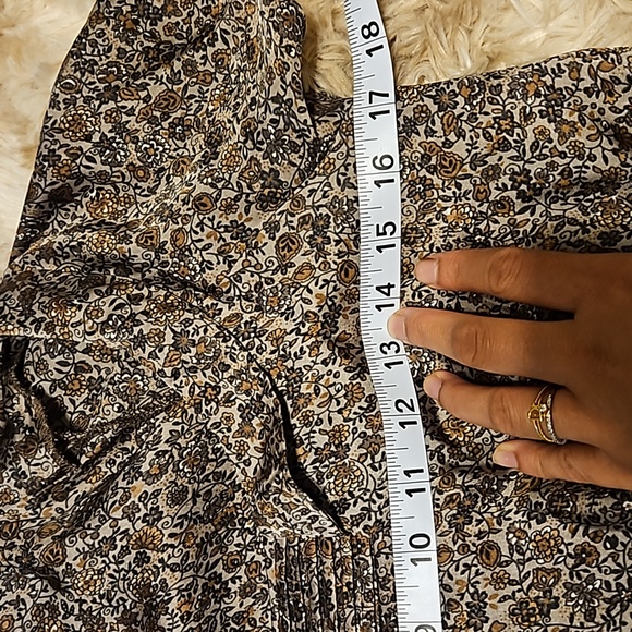 CAMAIEU Dark Brown Floral Mini Dress - Picture 7 of 7